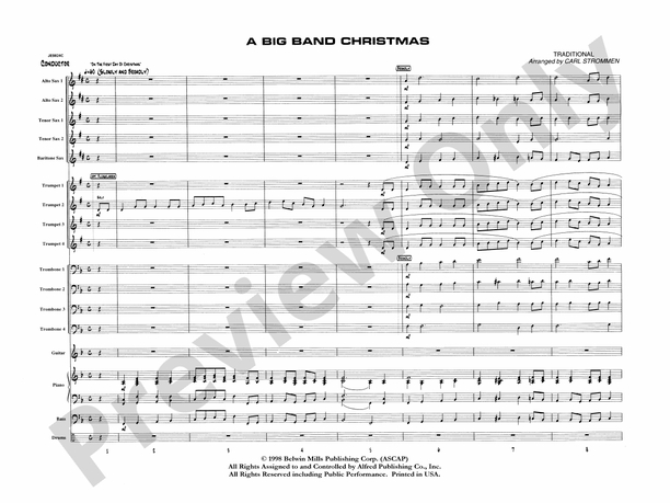 A Big Band Christmas - Jazz Ensemble Conductor Score & Parts (Digital Download)