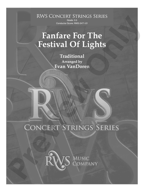 Fanfare For The Festival Of Lights - String Orchestra Conductor Score & Parts (Digital Download)