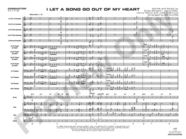 I Let a Song Go Out of My Head - Jazz Ensemble Conductor Score & Parts (Digital Download)