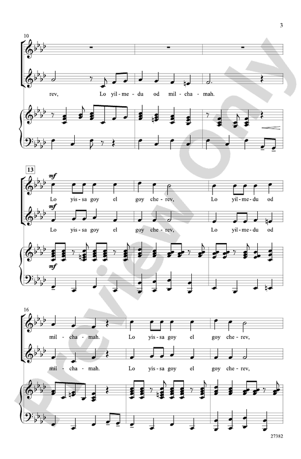 Lo Yissa Goy – 2-Part Choral Octavo (Digital Download)