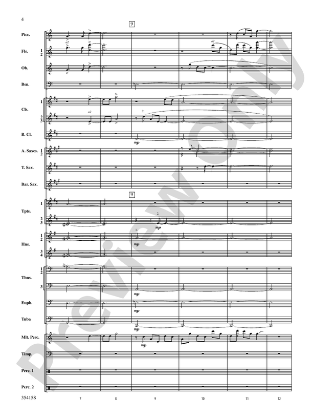A Hymn Tune Rhapsody - Concert Band Conductor Score & Parts (Digital Download)