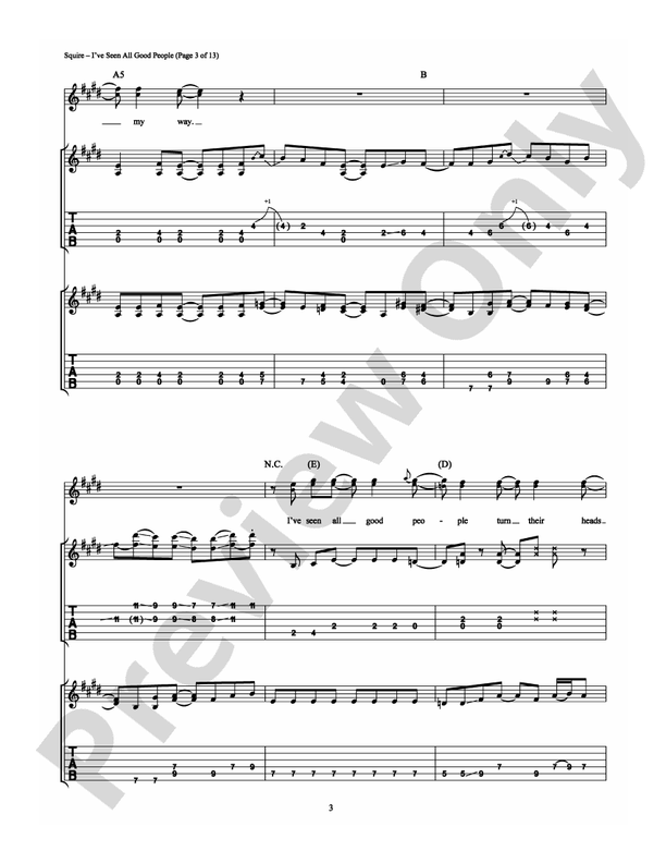 I've Seen All Good People (b. All Good People) - Guitar TAB (Digital Download)