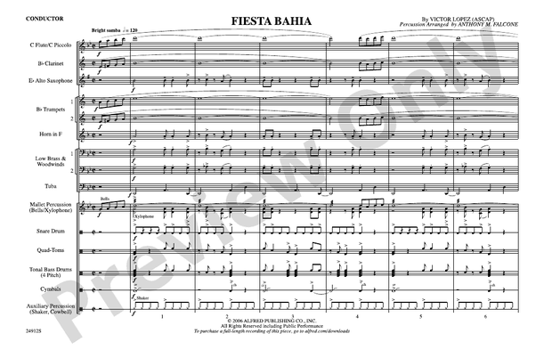 Fiesta Bahia – Marching Band Conductor Score & Parts (Digital Download)