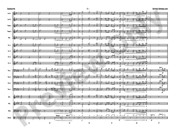 Winter Wonderland (Grade 3) - Jazz Ensemble Conductor Score & Parts (Digital Download)
