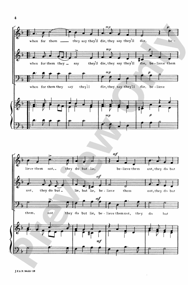 Madrigals (from the XVIIth Century) – SAB, a cappella Set I - (3) Choral Octavo (Digital Download)