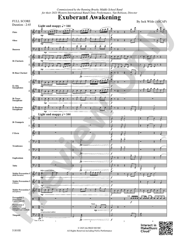 Exuberant Awakening - Concert Band Conductor Score & Parts(Digital Download)