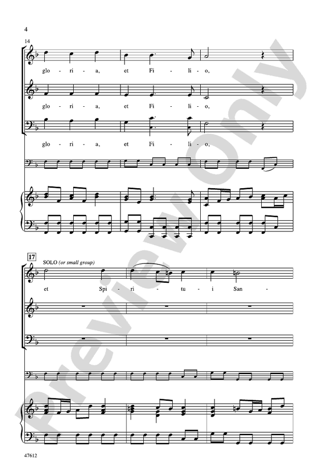 Gloria Patri et Filio – SAB Choral Octavo (Digital Download)