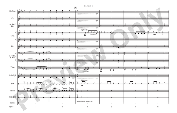 Don't Stop Believin' (Arr. Doug Adams) – Marching Band Conductor Score & Parts (Digital Download)
