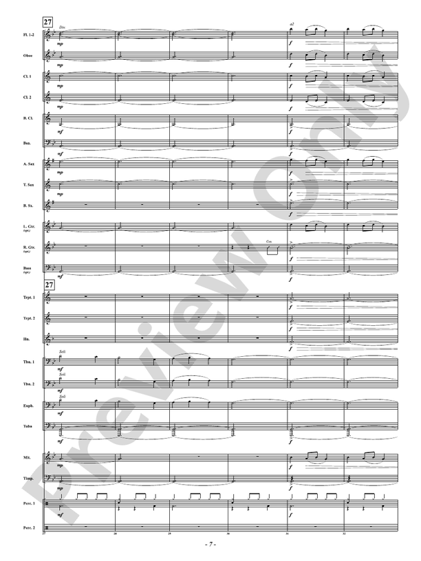 Beyond the Bell Carol - Concert Band Conductor Score & Parts (Digital Download)