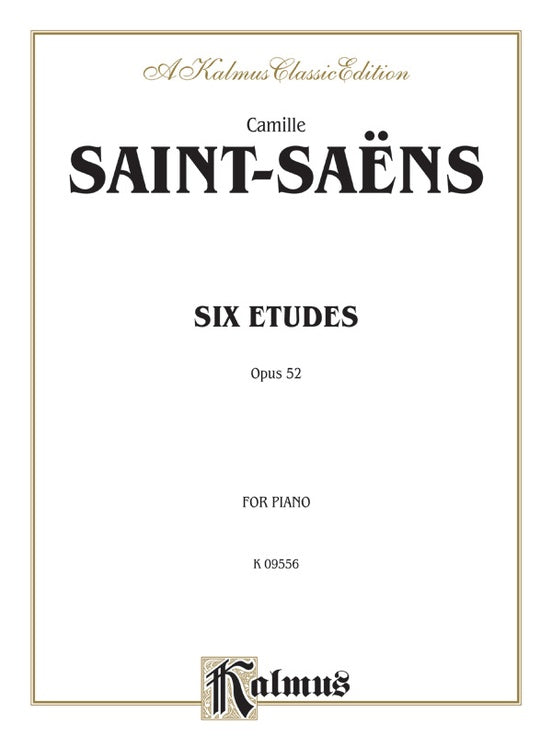 Saint-Saens - Six Etudes, Op. 52 - Piano Solo (Digital Download)