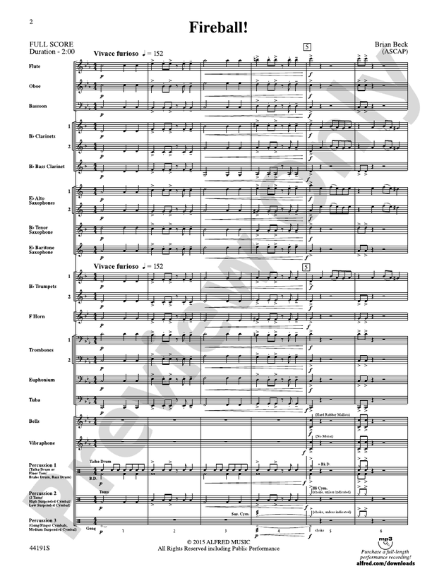 Fireball! - Concert Band Conductor Score & Parts (Digital Download)