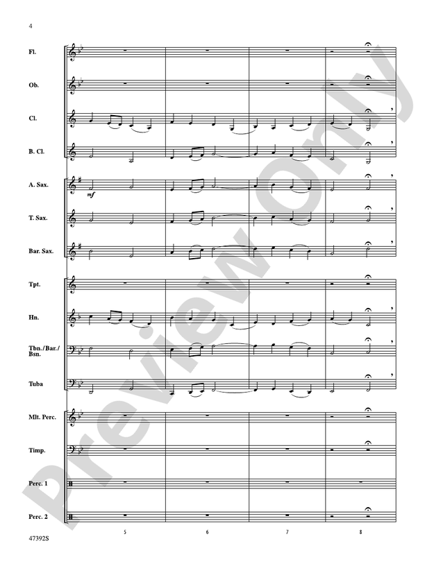 Lincolnshire Posy - Concert Band Conductor Score & Parts (Digital Download)