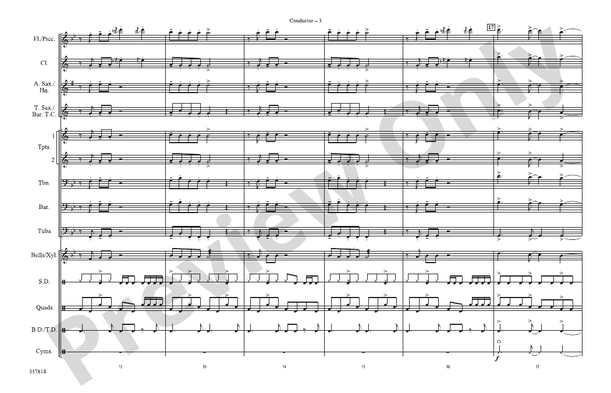 C'mon n' Ride It (The Train) – Marching Band Conductor Score & Parts (Digital Download)