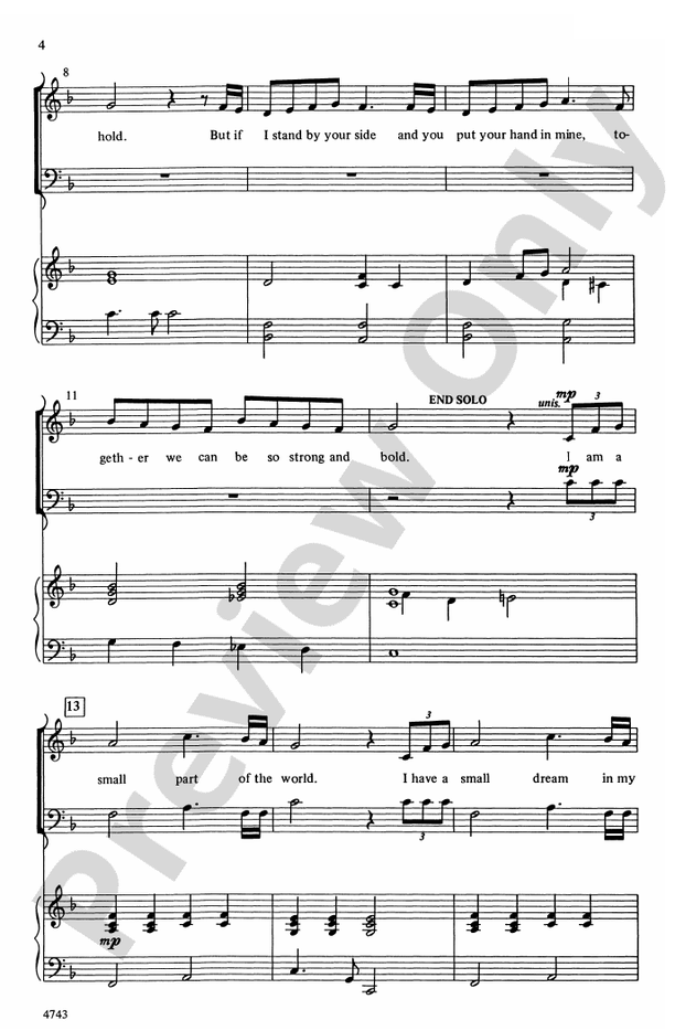 I Am a Small Part of the World – 3-Part Mixed Choral Octavo (Digital Download)