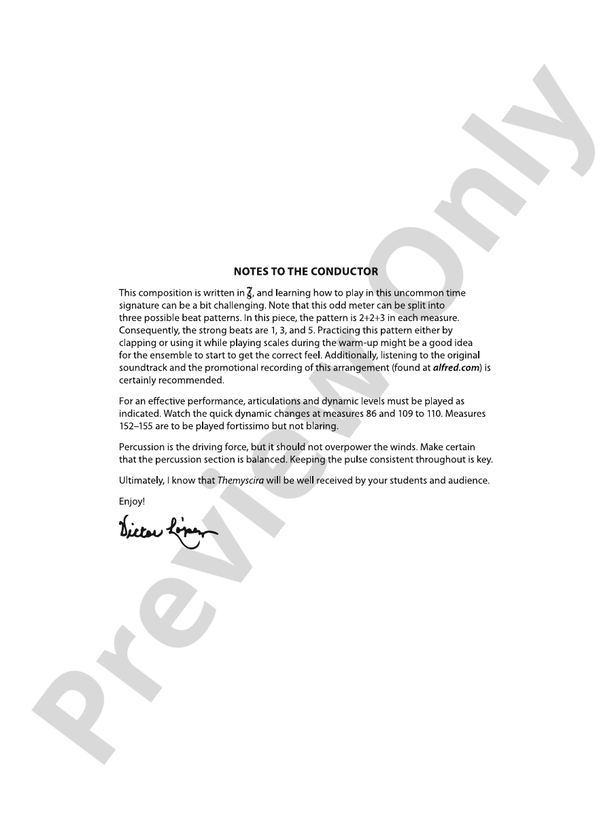 Themyscira - Concert Band Conductor Score & Parts (Digital Download)