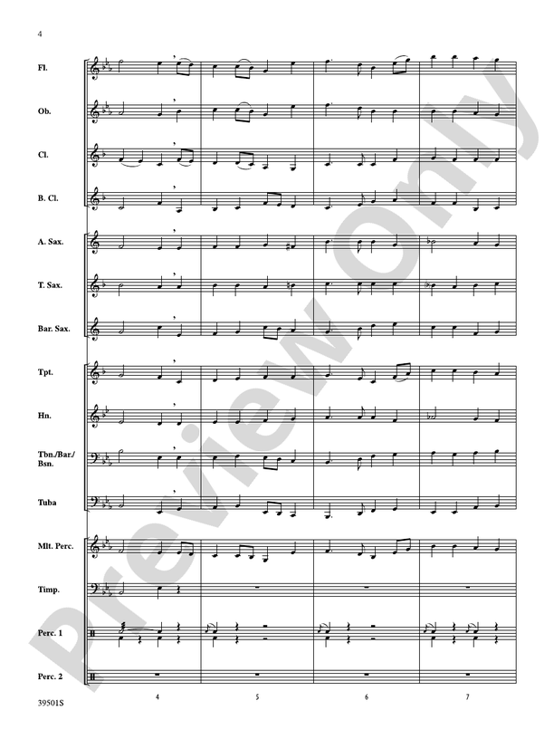 Marching Tune - Concert Band Conductor Score & Parts (Digital Download)