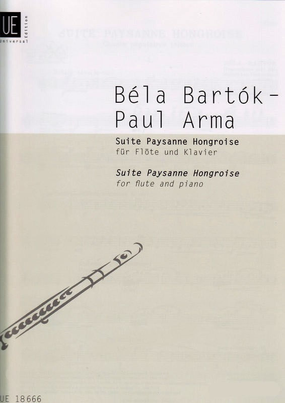Suite Paysanne Hongroise for Flute and Piano