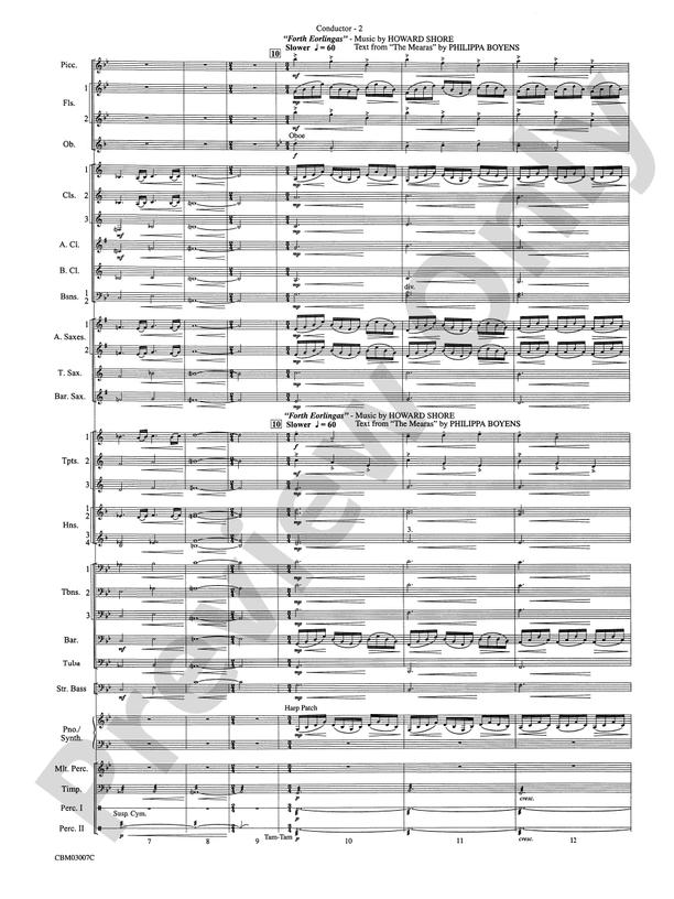 The Lord of the Rings: The Two Towers, Symphonic Suite from - Concert Band Conductor Score & Parts (Digital Download)