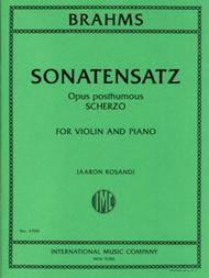Brahms - Scherzo from Sonatensatz OpPosth - Violin/Piano Accompaniment IMC IMC3700
