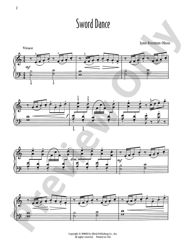 Sword Dance - Piano (Digital Download)