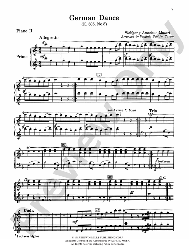 7 Classical Favorites - 2 Pianos, 8 Hands (Digital Download)