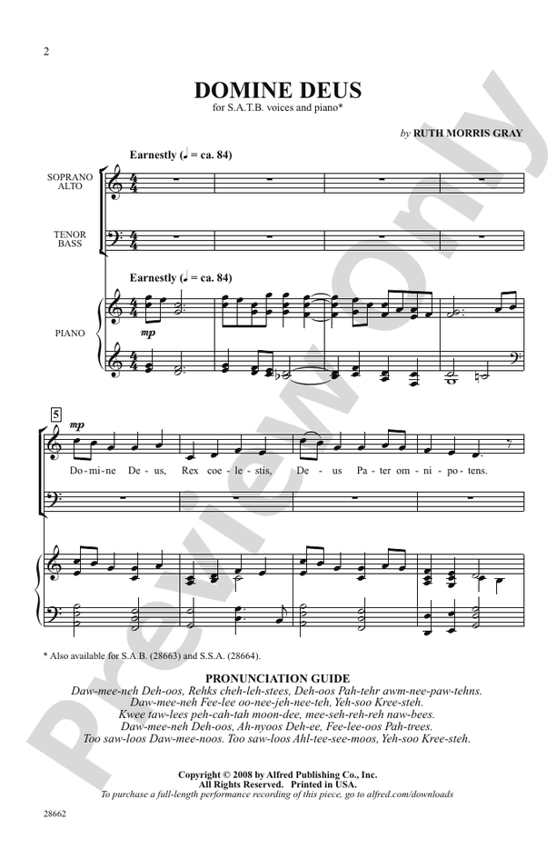 Domine Deus – SATB Choral Octavo (Digital Download)