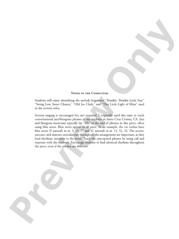 Mama Don't Allow - String Orchestra Conductor Score & Parts (Digital Download)