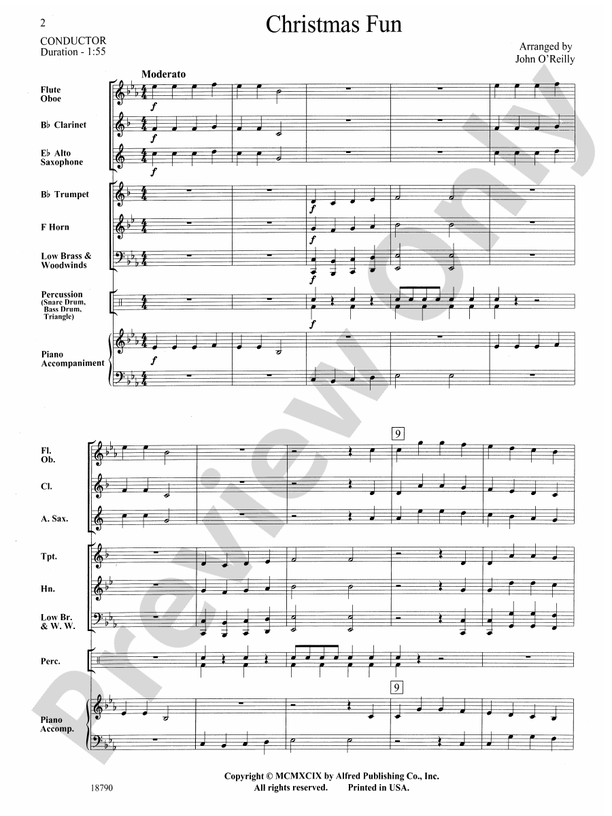 Christmas Fun - Concert Band Conductor Score & Parts (Digital Download)