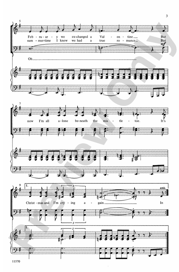 All Alone Beneath the Mistletoe - SATB Choral Octavo (Digital Download)