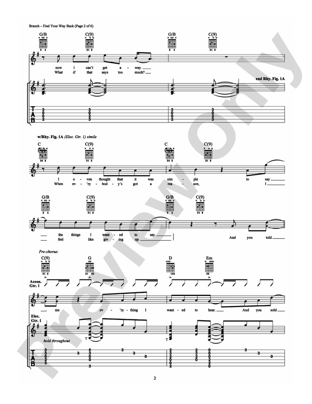 Find Your Way Back - Guitar TAB (Digital Download)