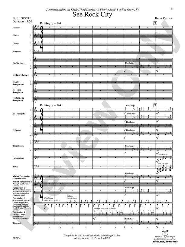 See Rock City - Concert Band Conductor Score & Parts (Digital Download)
