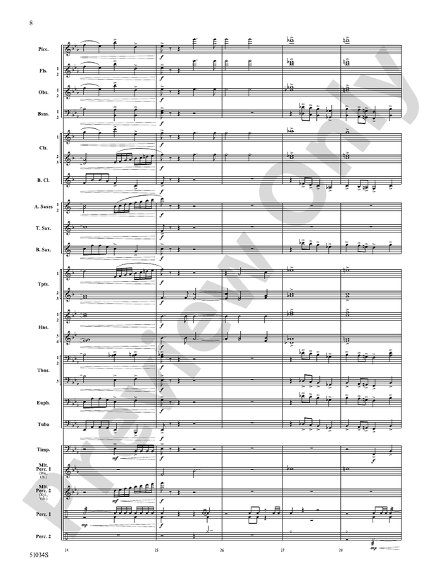 Woodlands Overture - Concert Band Conductor Score & Parts(Digital Download)