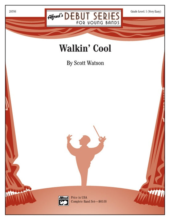 Walkin' Cool - Concert Band Conductor Score & Parts (Digital Download)