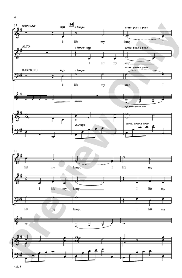 I Lift My Lamp – SAB Choral Octavo (Digital Download)