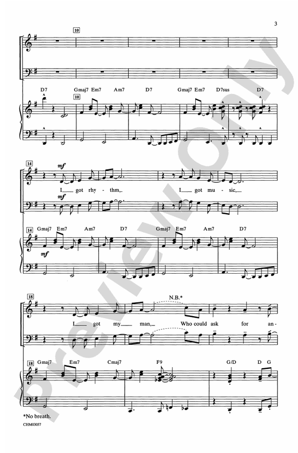 I Got Rhythm – SAB Choral Octavo (Digital Download)