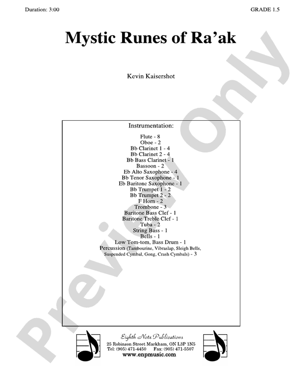 Mystic Runes of Ra‚Äôak - Concert Band Conductor Score & Parts (Digital Download)