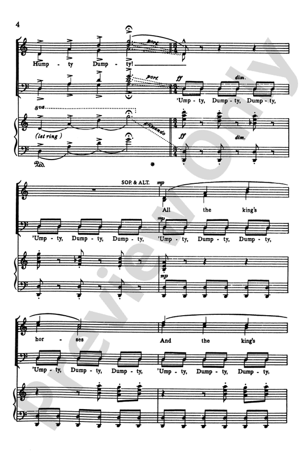 Five Nursery Rhymes – SATB Choral Octavo (Digital Download)