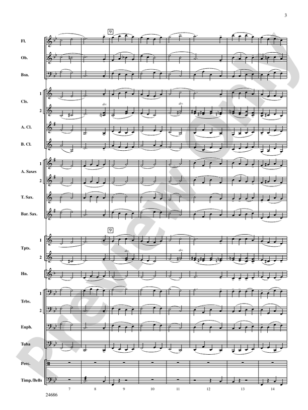 Air and Variations - Concert Band Conductor Score & Parts (Digital Download)