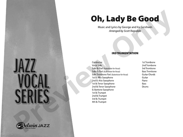 Oh, Lady Be Good – Jazz Ensemble Conductor Score & Parts (Digital Download)