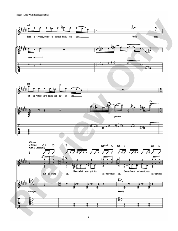 Little White Lie - Guitar TAB (Digital Download)