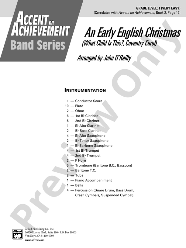 Early English Christmas - Concert Band Conductor Score & Parts (Digital Download)