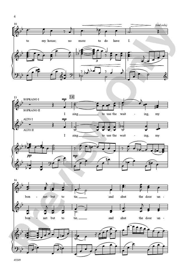 I Sing to Use the Waiting – SSAA Choral Octavo (Digital Download)