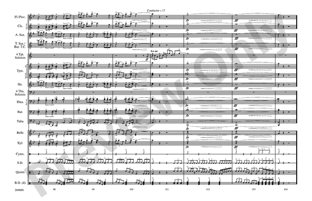 Blues in the Night – Marching Band Conductor Score & Parts (Digital Download)