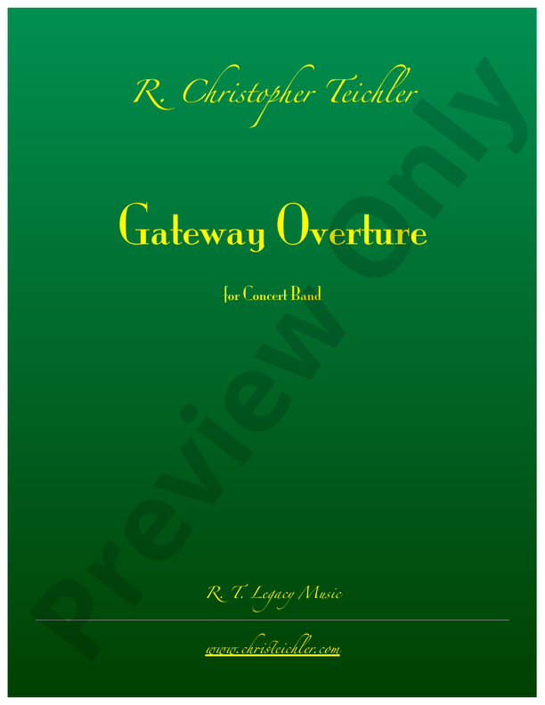 Gateway Overture - Concert Band Conductor Score & Parts (Digital Download)