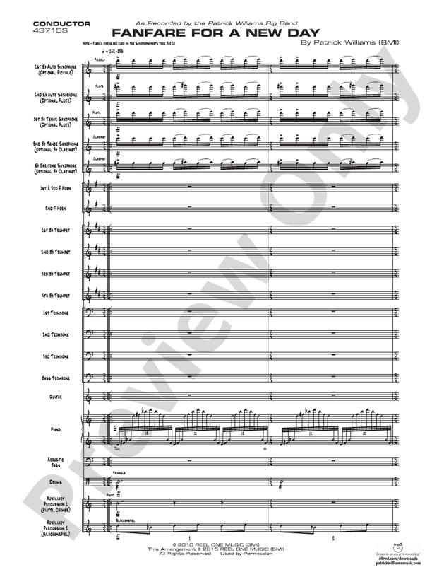Fanfare for a New Day - Jazz Ensemble Conductor Score & Parts(Digital Download)