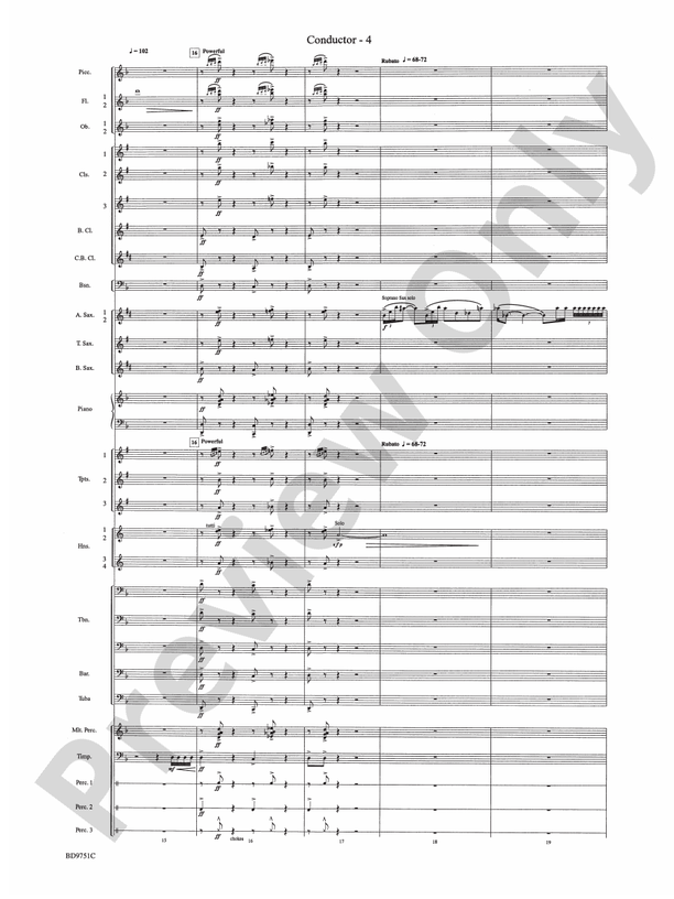 Purgatorio (from The Divine Comedy) - Concert Band Conductor Score & Parts (Digital Download)