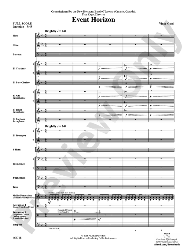 Event Horizon - Concert Band Conductor Score & Parts (Digital Download)