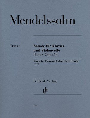 Sonata for Piano and Cello D major Op 58