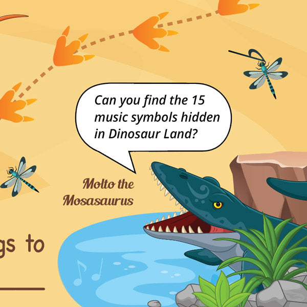 Jurassic Journey A3 Music Practice Chart by Musically Gifted