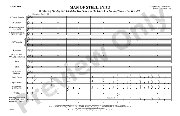 Man of Steel, Part 3 – Marching Band Conductor Score & Parts (Digital Download)
